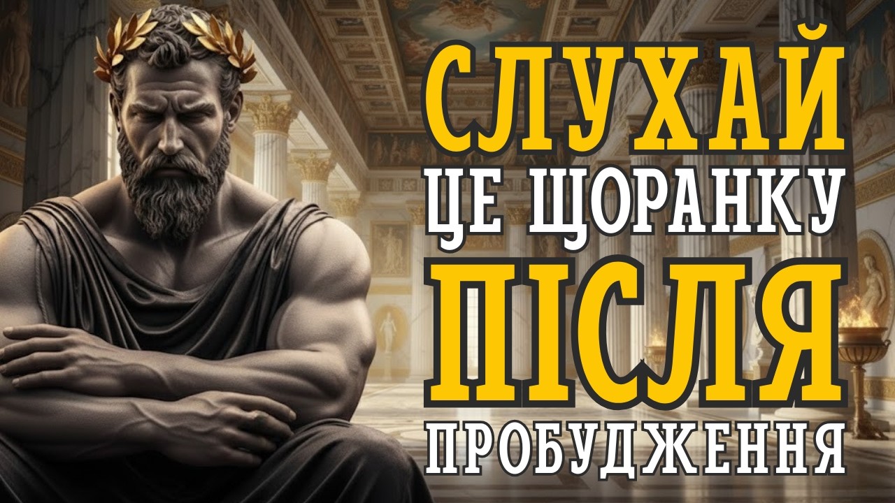 РАНКОВИЙ СТОЇЦИЗМ (СЛУХАЙТЕ ЦЕ ЩОДНЯ), почніть свій день правильно | 15 УРОКІВ СТОЇЦИЗМУ