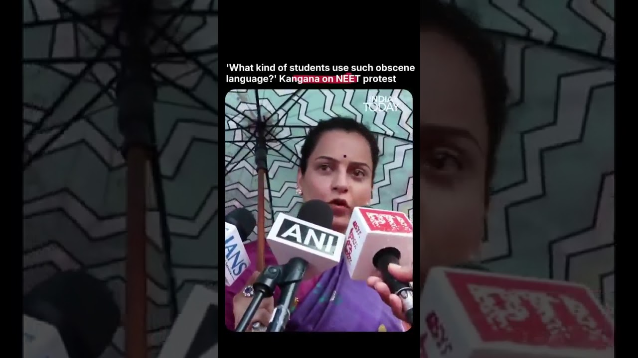 Kangana Ranaut Slams Abusive Slogans at NEET Protest #KanganaRanaut #NEETProtest #Delhi #Politics