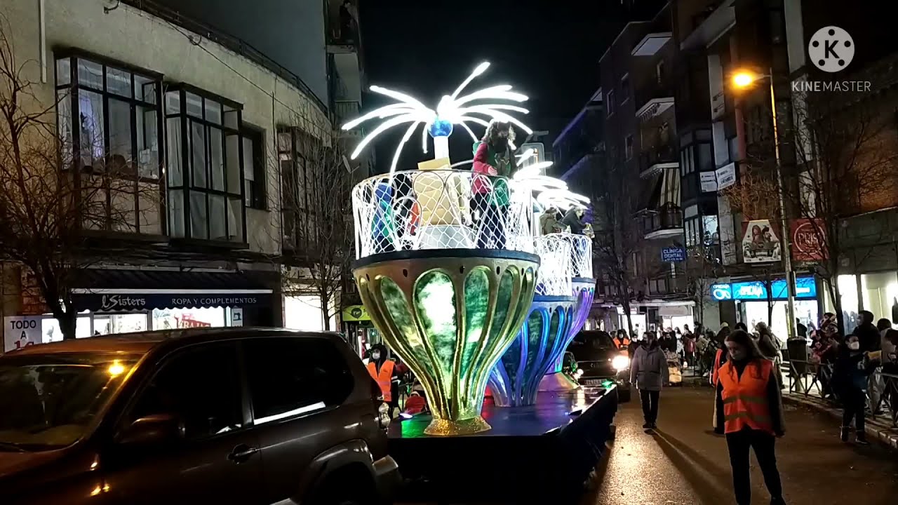 Parada de Reyes Magos Calle Marcelo Usera Madrid Spain.04-01-22