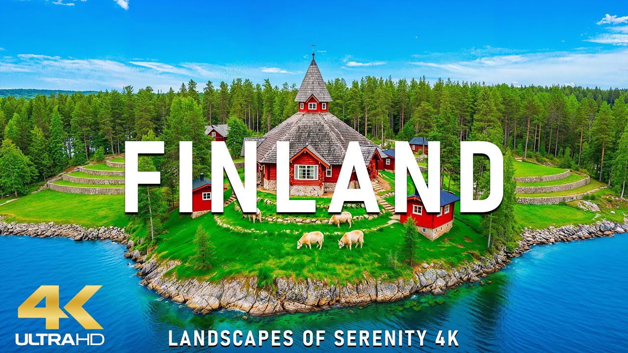Finland 4K • Mystical Northern Lights, Serene Lakes, and Enchanting Forests • 4K VIDEO HD