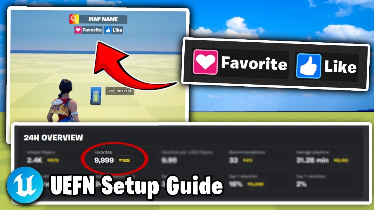 How to make a Like and Favorite Popup Animation in UEFN | Setup Guide
