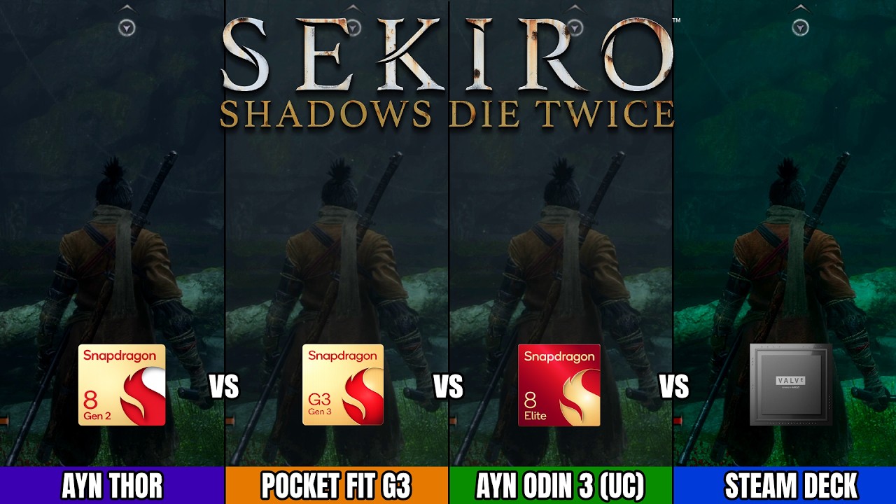 Sekiro Performance Test: AYN Thor vs Pocket Fit G3 vs Odin 3 vs Steam Deck OLED
