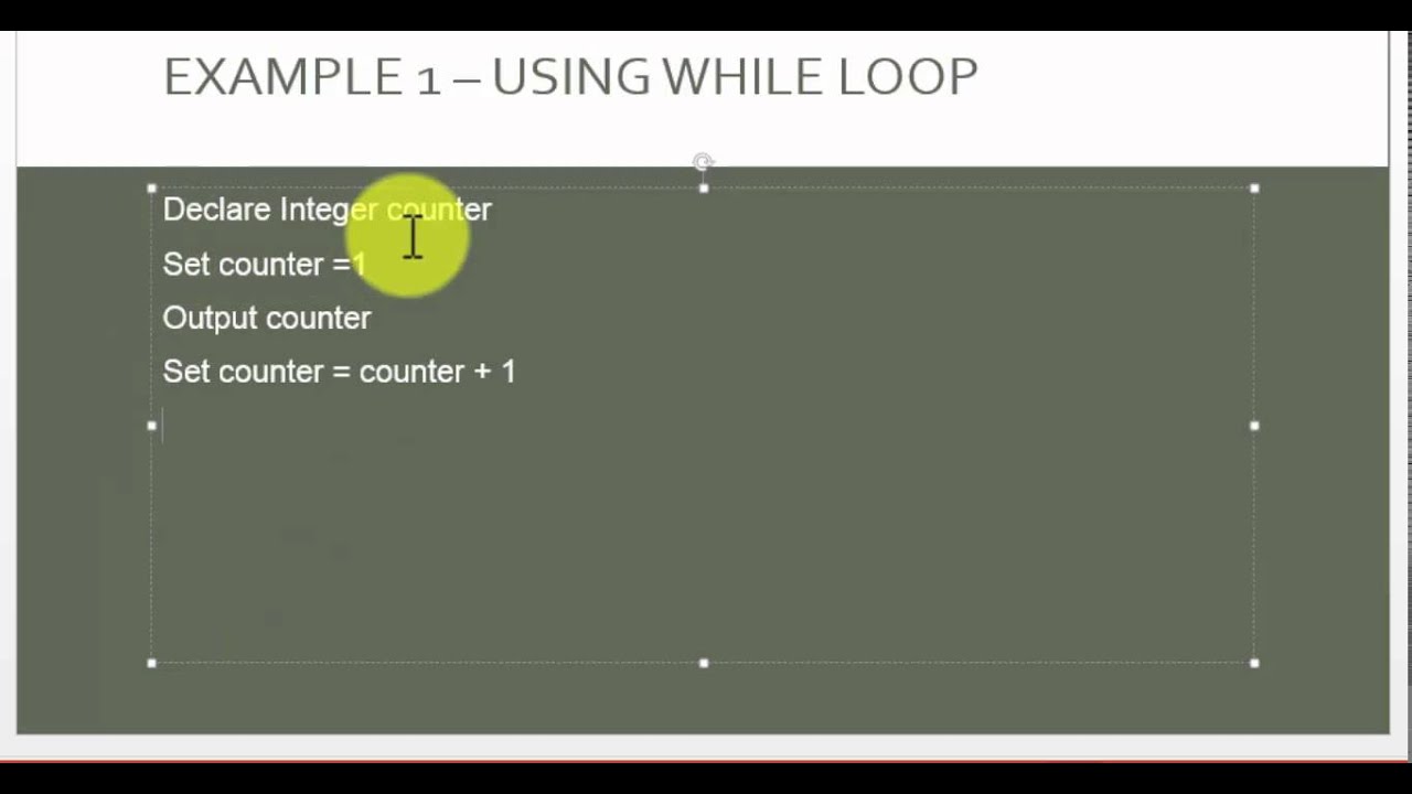 Visual Basic - While Loop Pseudocode