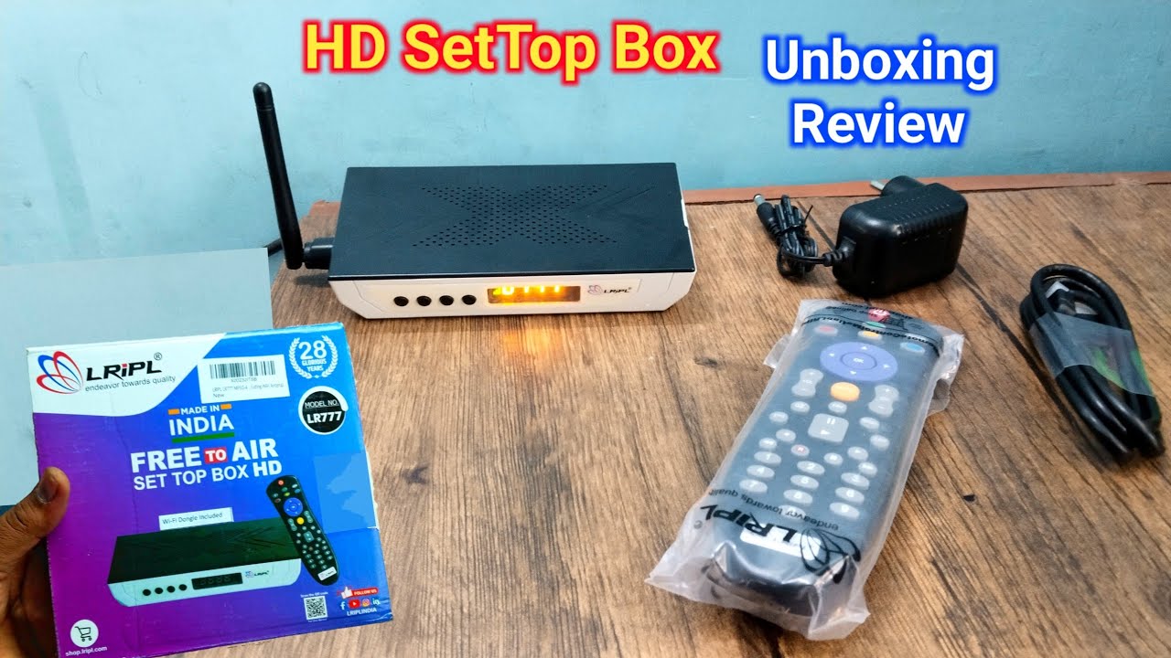 LRIPL LR777 MPEG-4 Set Top Box HD Free Dish with Wi-fi Dongle | HD Setup Box