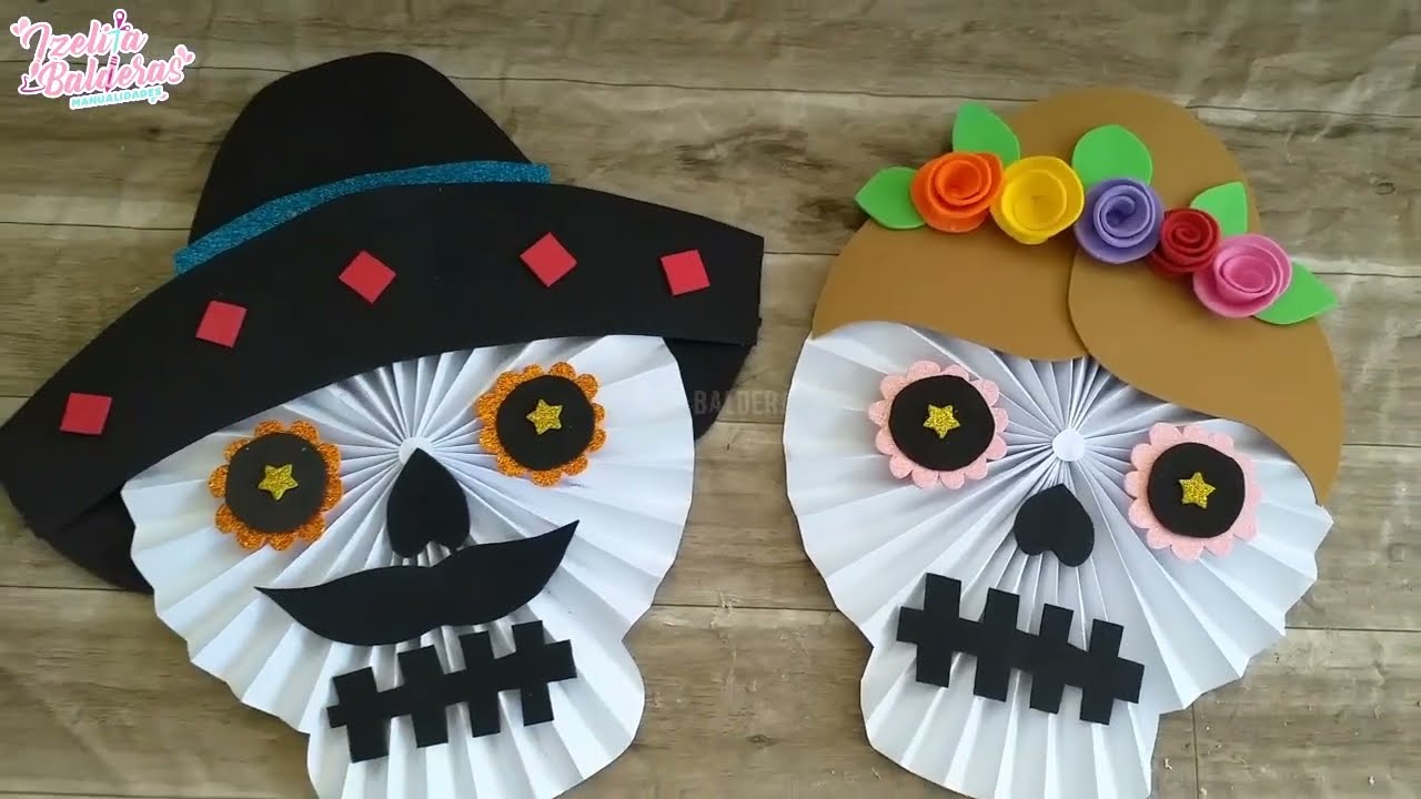 Rosetones de Calaverita 💀✨ ¡Adornos para Día de Muertos!
