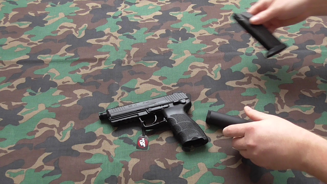 Tokyo Marui H&K 45 Tactical black gas GBB & chrono.
