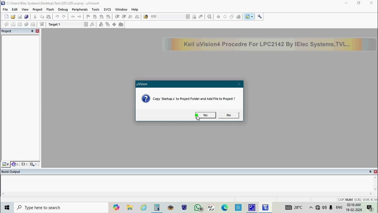 Keil uVision4 Procedure For LPC2148 By IElec Systems,TVL.,