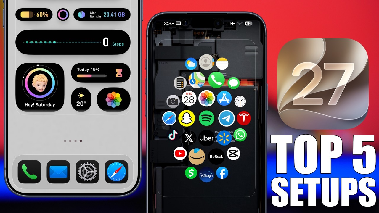 Top 5 - iOS 27 Home Screen Setups (HOW TO Make Them)