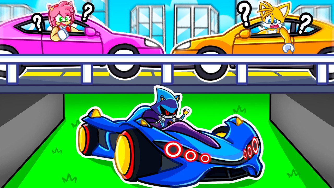METAL SONIC CAR SPEEDRUNNER vs HUNTERS In DRIVING EMPIRE!