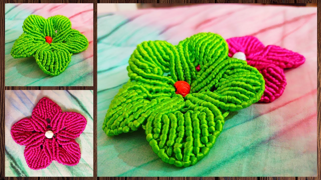 Macrame Flower | मैक्रम फ्लावर | DIY | How to | Easy tutorial