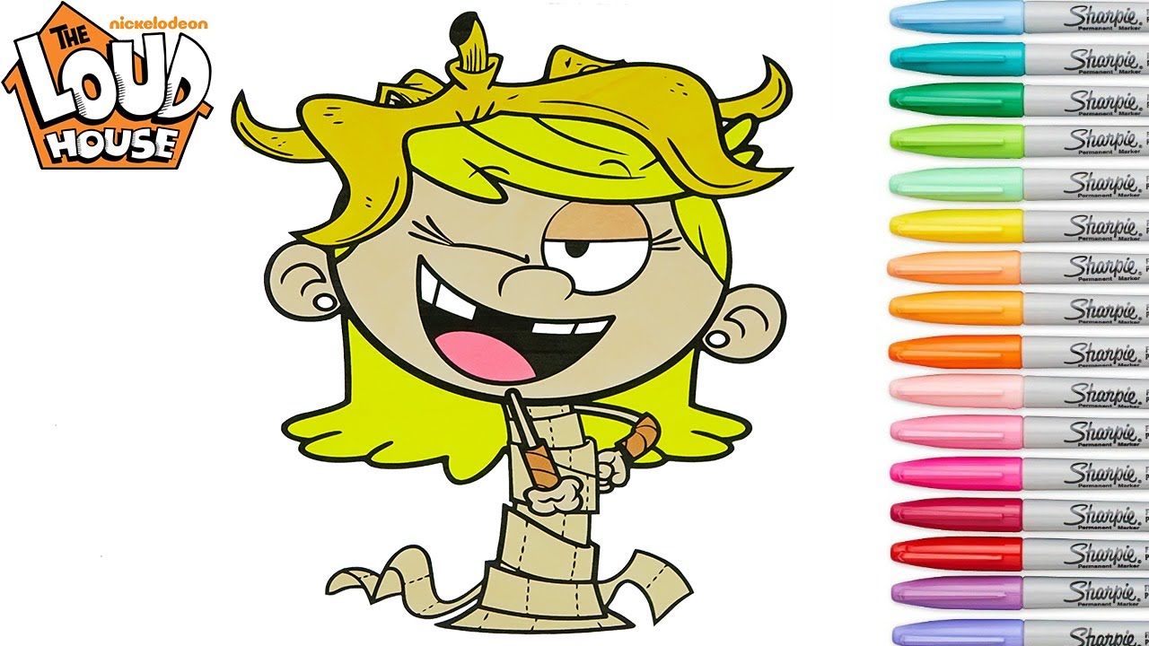 Loud House Coloring Book Pages Lola Loud Nickelodeon Rainbow Splash