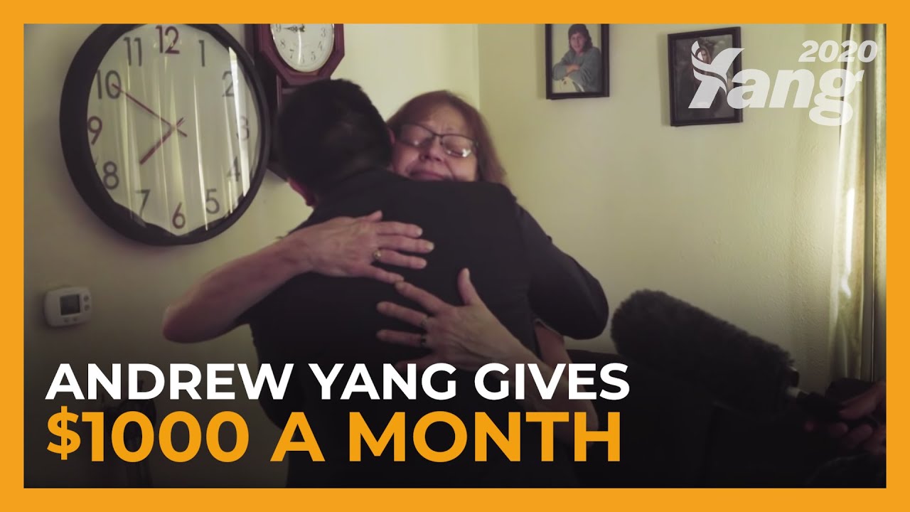 Andrew Yang Gives $1000 a Month
