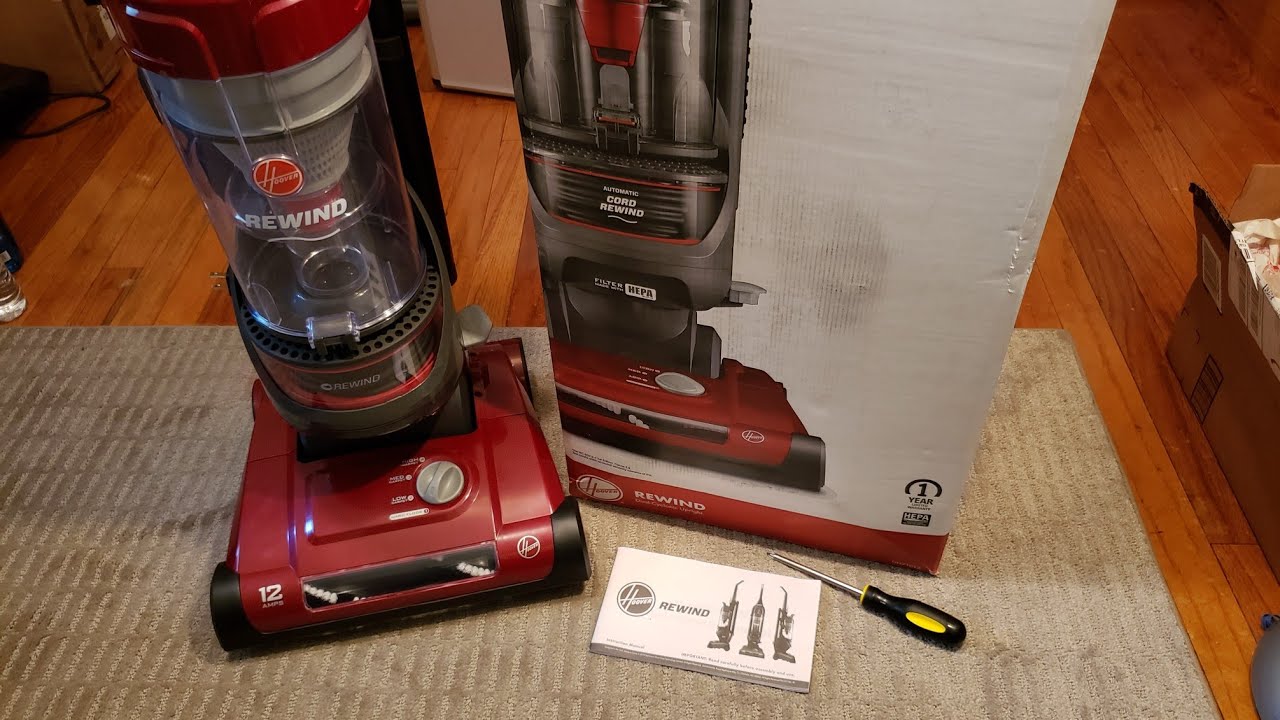 Hoover Elite Rewind Bagless Upright Vacuum Unboxing and Assembly Tutorial