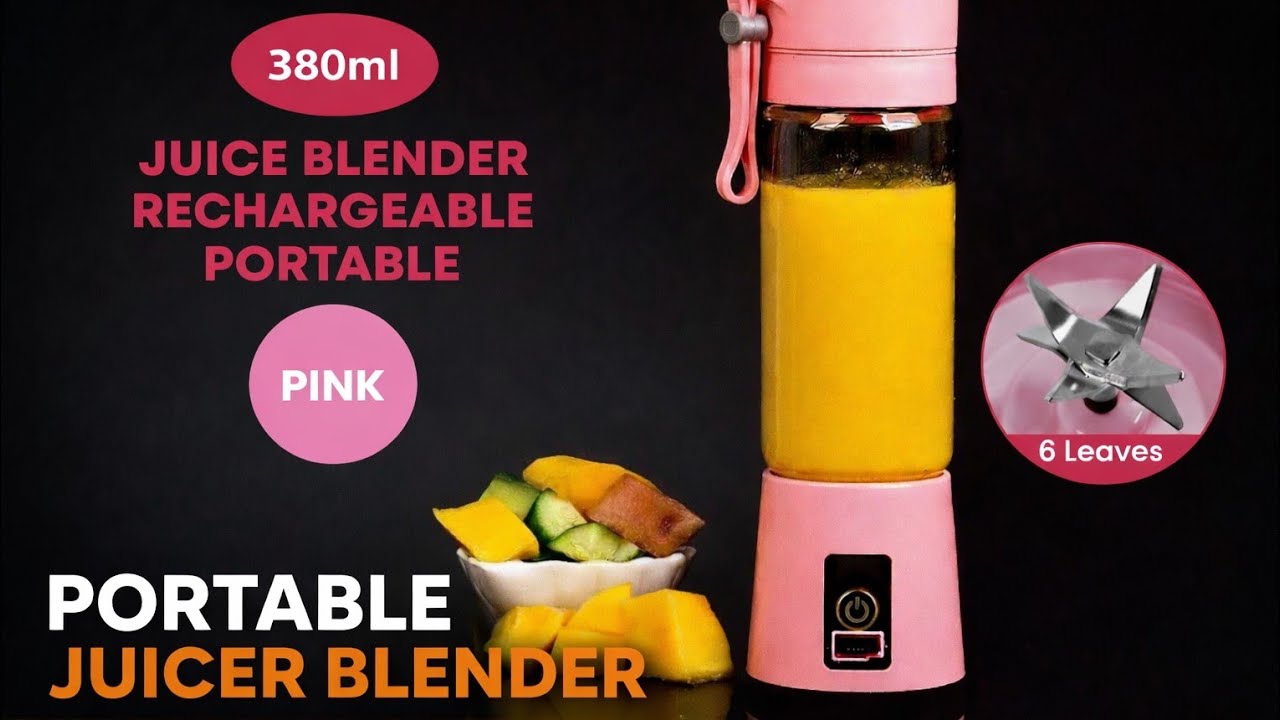 Portable Juicer Blender | USB Rechargeable Mini Blender for Smoothies & Juice