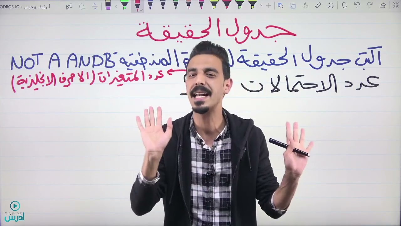 جدول الحقيقة _ أ. رؤوف برجوس