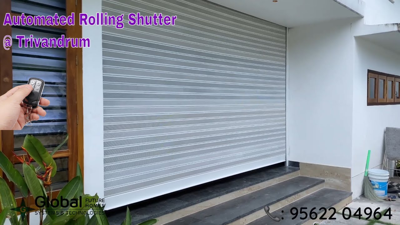Automatic Safety Premium Rolling Shutter installed at Madathara, Trivandrum | Shutter | 📞9562204964