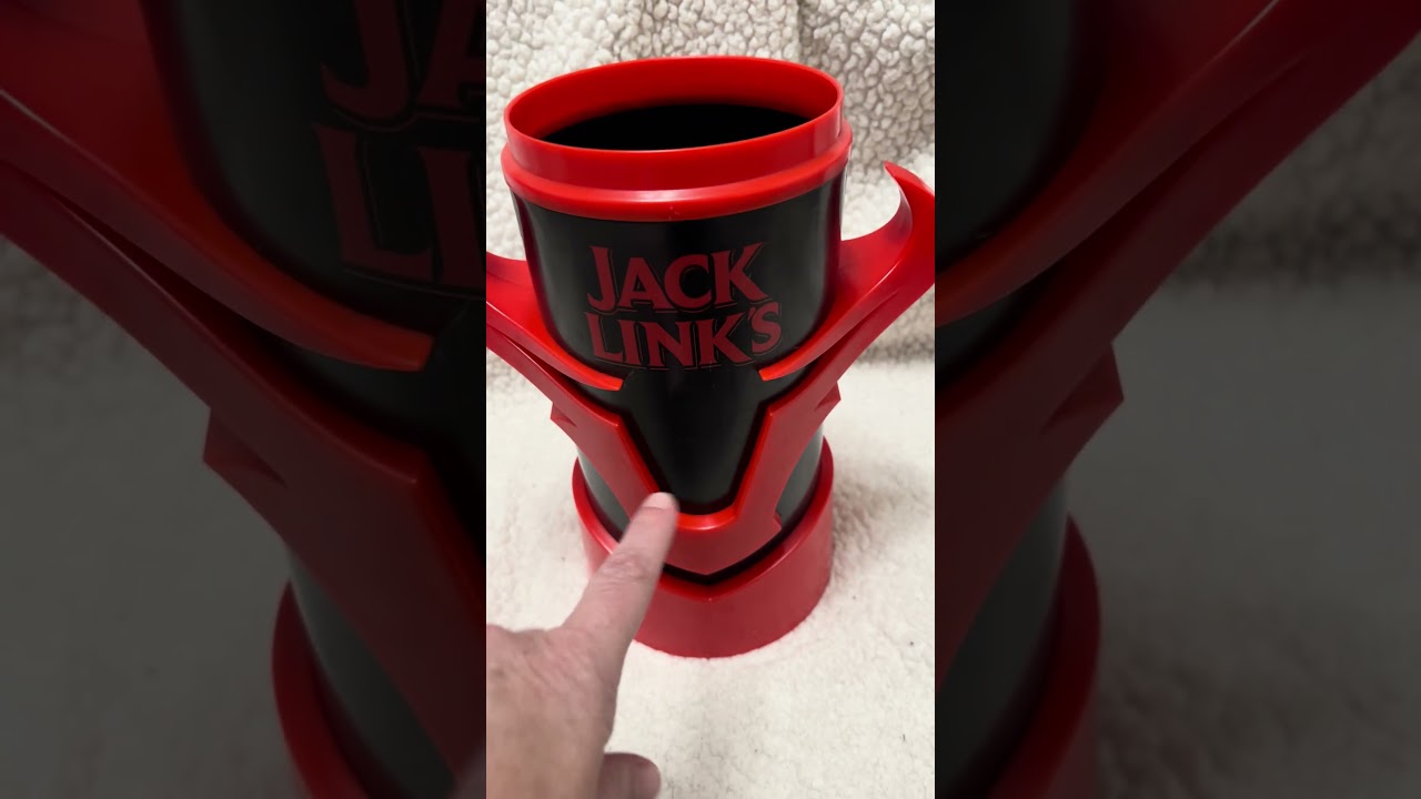 Jack Links Counter Display Mug Black Red Plastic Horns For Easy Grip Collectible