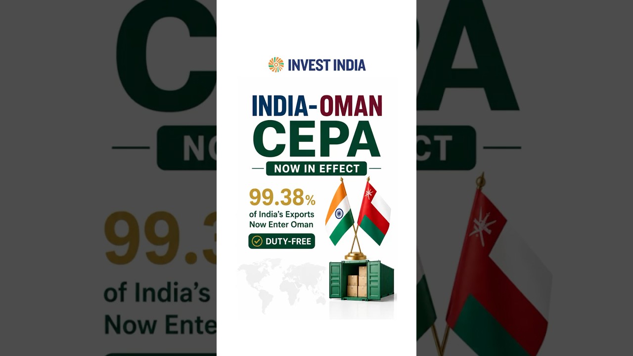 India-Oman CEPA Enters into Force | $28 Billion Opportunity