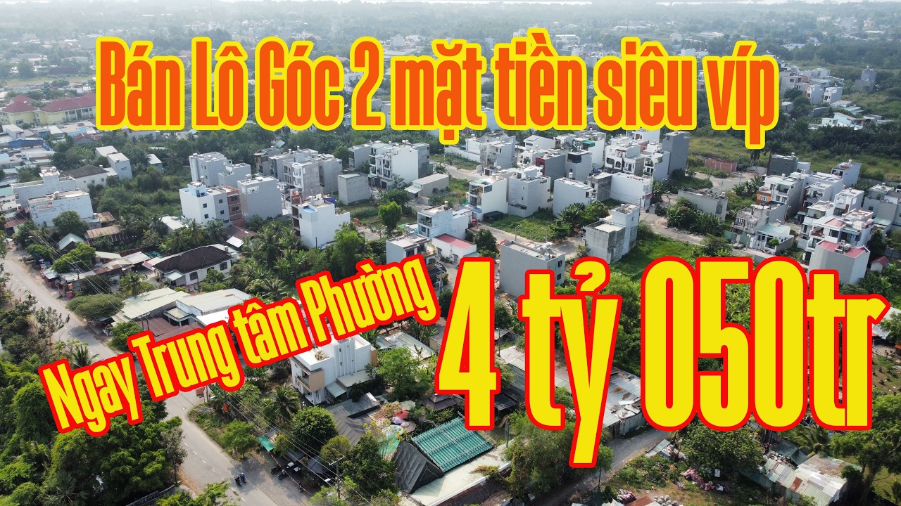 Chủ cần tiền bán gấp nền Góc 2 mặt tiền đẹp nhất dự án. Nằm ngay trung tâm phường, giá quá hời