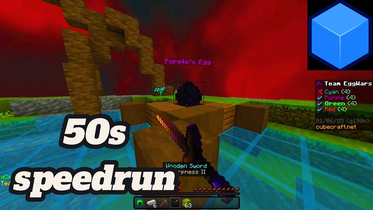 CubeCraft Eggwars Speedrun WR  | Smooth Gameplay