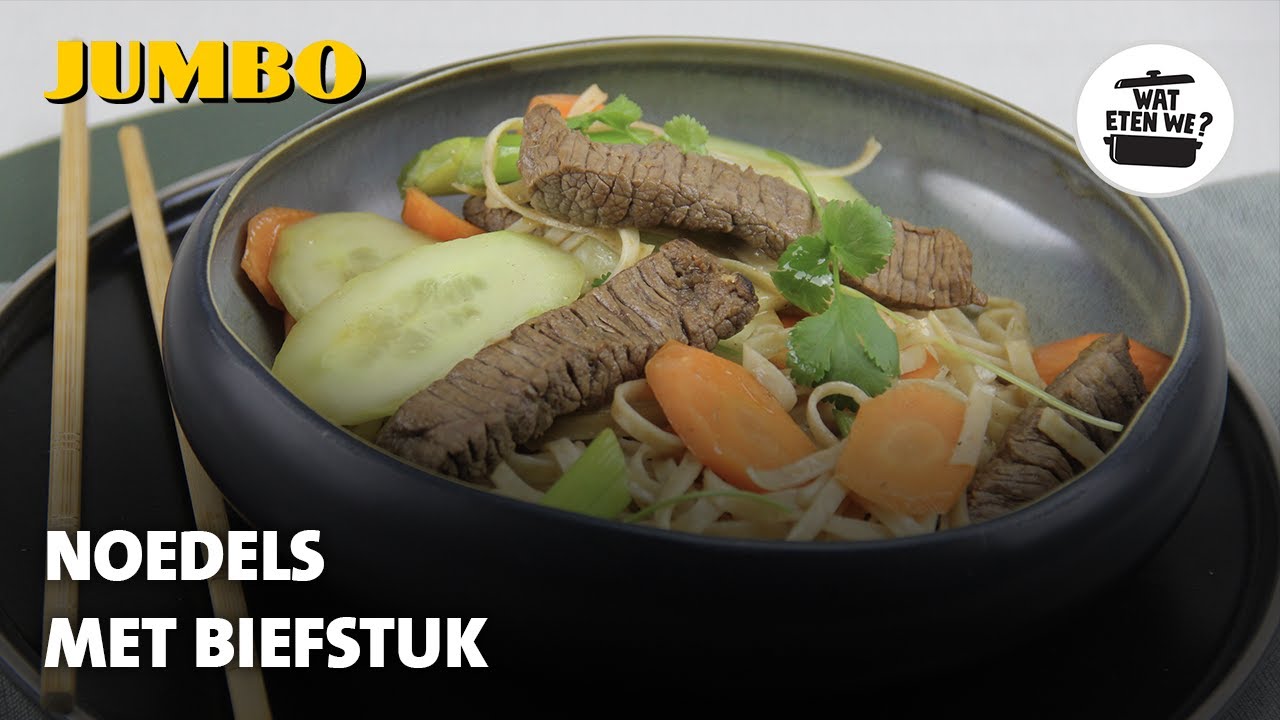 Wat eten we? Noedels met gemarineerde biefstuk