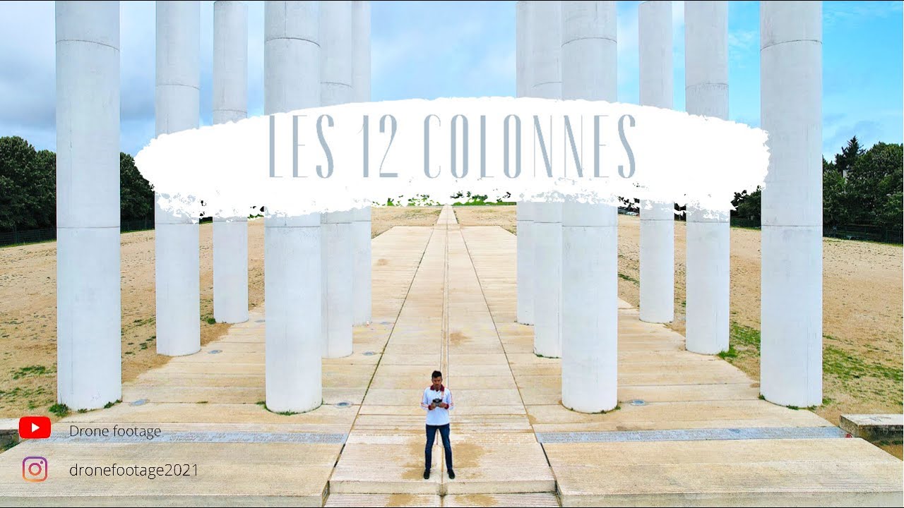 Best Bird eye view of “Les 12 colonnes” Axe-majeur Cergy France