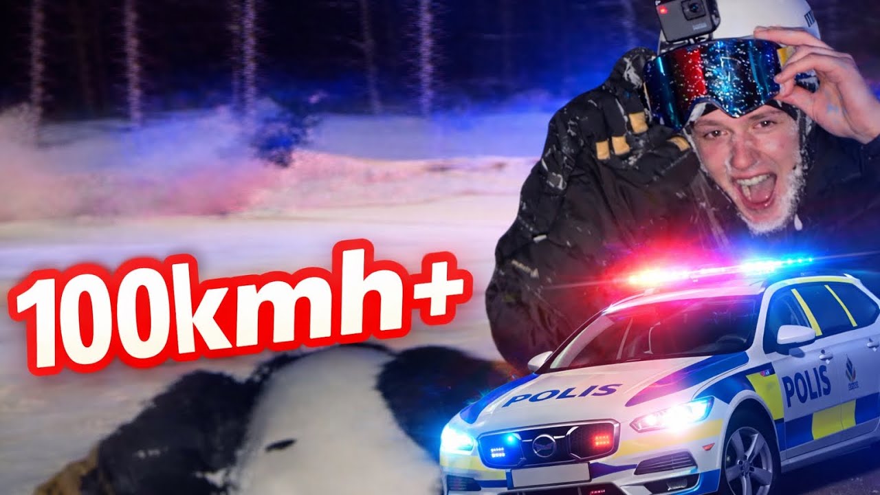 ÅKER PULKA BAKOM EN BIL *SJUKASTE* *GONE WRONG* *CRASH* 