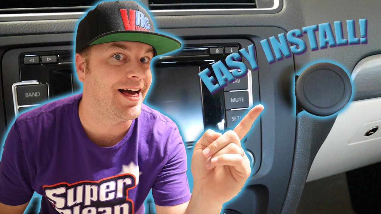 Как установить держатель для телефона в Volkswagen Mk6 — Rennline Exact Fit Magnetic — Jetta / Golf