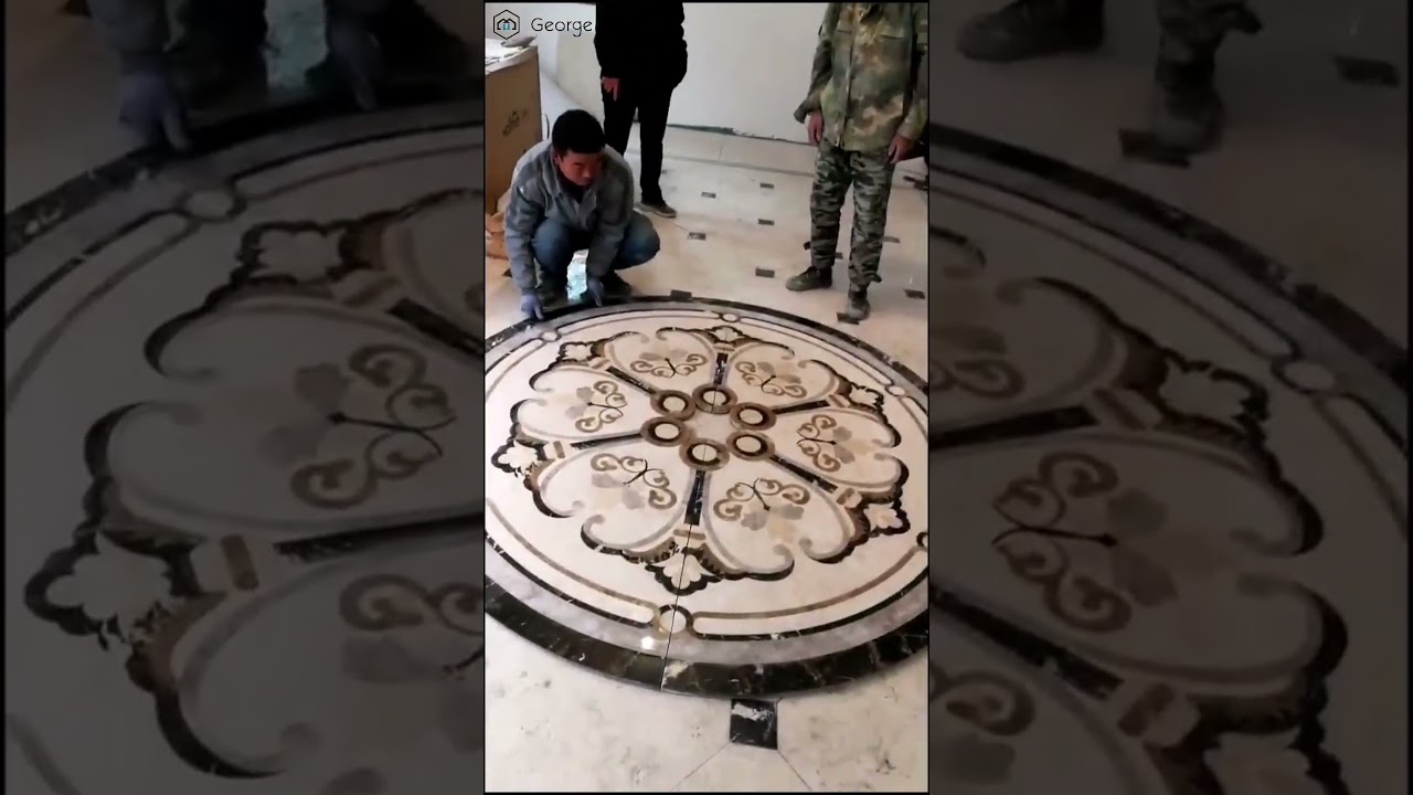 Marble medallion Installation #shorts #georgestone