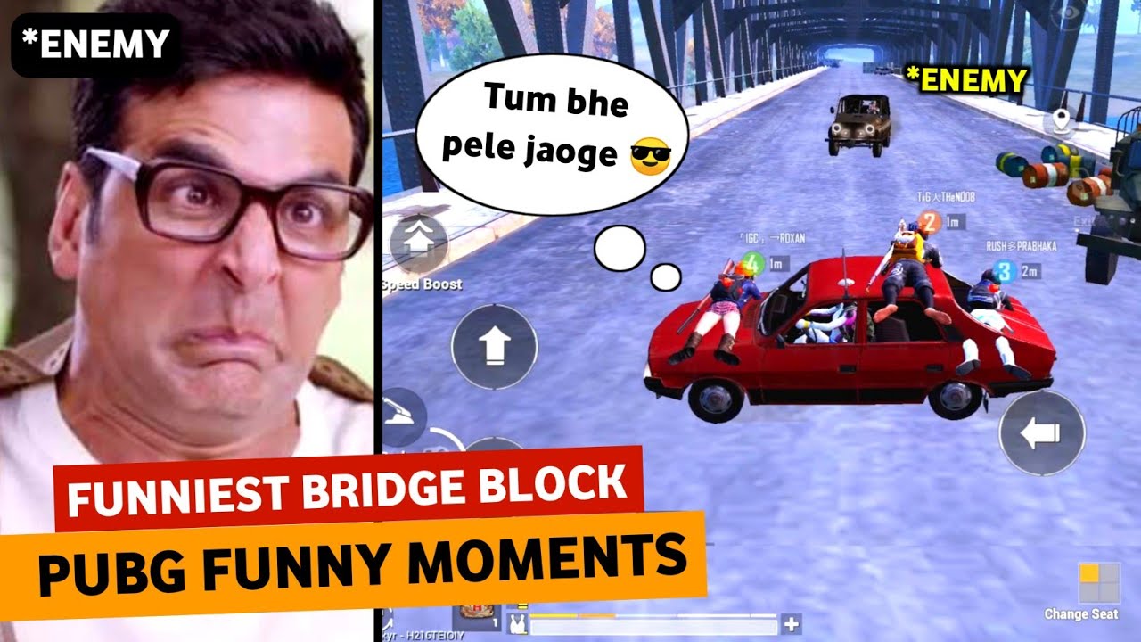 FUNNIEST BRIDGE BLOCK EVER 🤣 | PUBG MOBILE HINDI FUNNY MOMENTS