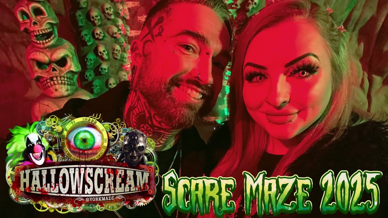Hallowscream York 2025 - Scare Maze Walk-through Vlog! Lunalily 