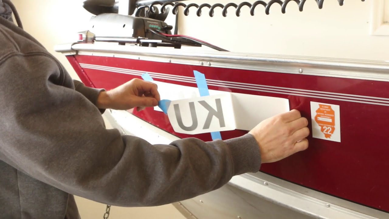 How to install Boat Registration Numbers | Perfect Vinyl Studio