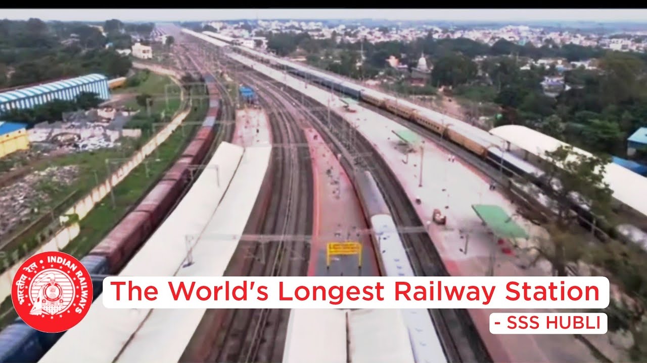 World's Longest Platform Hubballi 3rd Entry (South Western Railway)