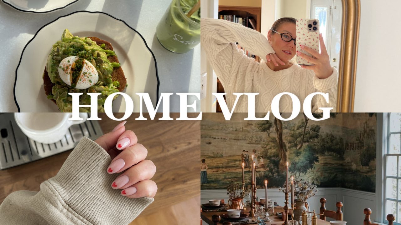 HOME VLOG // living room designs, mock ups and updates, snow storms, and coffee dates