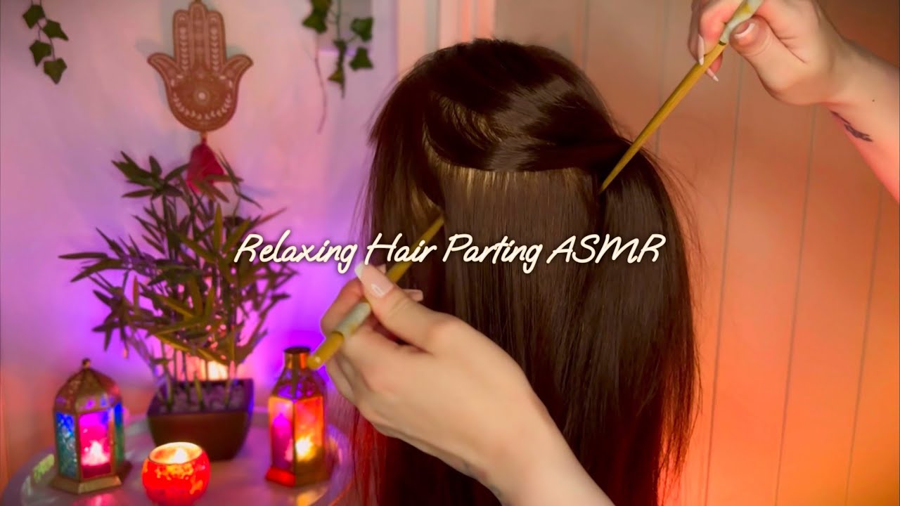 ASMR Whispered Hair Parting with Hair Brushing & Crispy Scalp Sounds for Deep Relaxation & Tingles