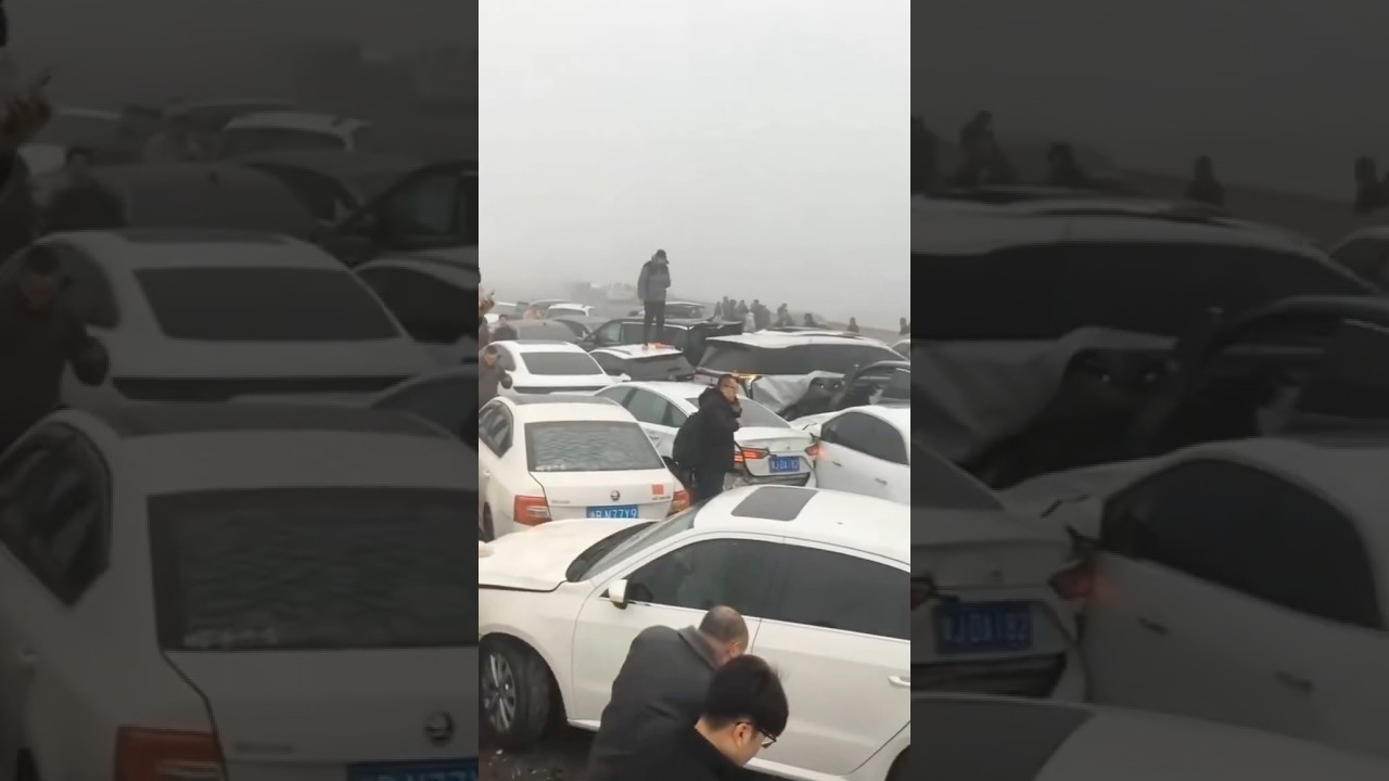 🚨 Massive Car Pile-Up Caught on Camera! Shocking Footage! 🚗💥 #news #automobile #wow #noway