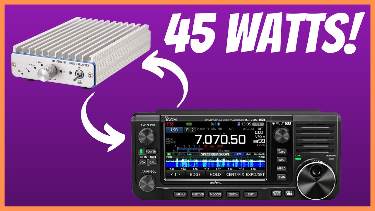 Icom IC-705 45 Вт выход! Усилитель MX-P50M