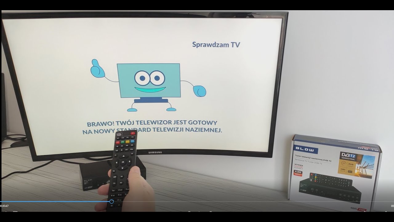 Tuner DVB-T2 BLOW 4615 FHD - recenzja tunera DVB-T2 z H.265 HEVC i programowalnym pilotem