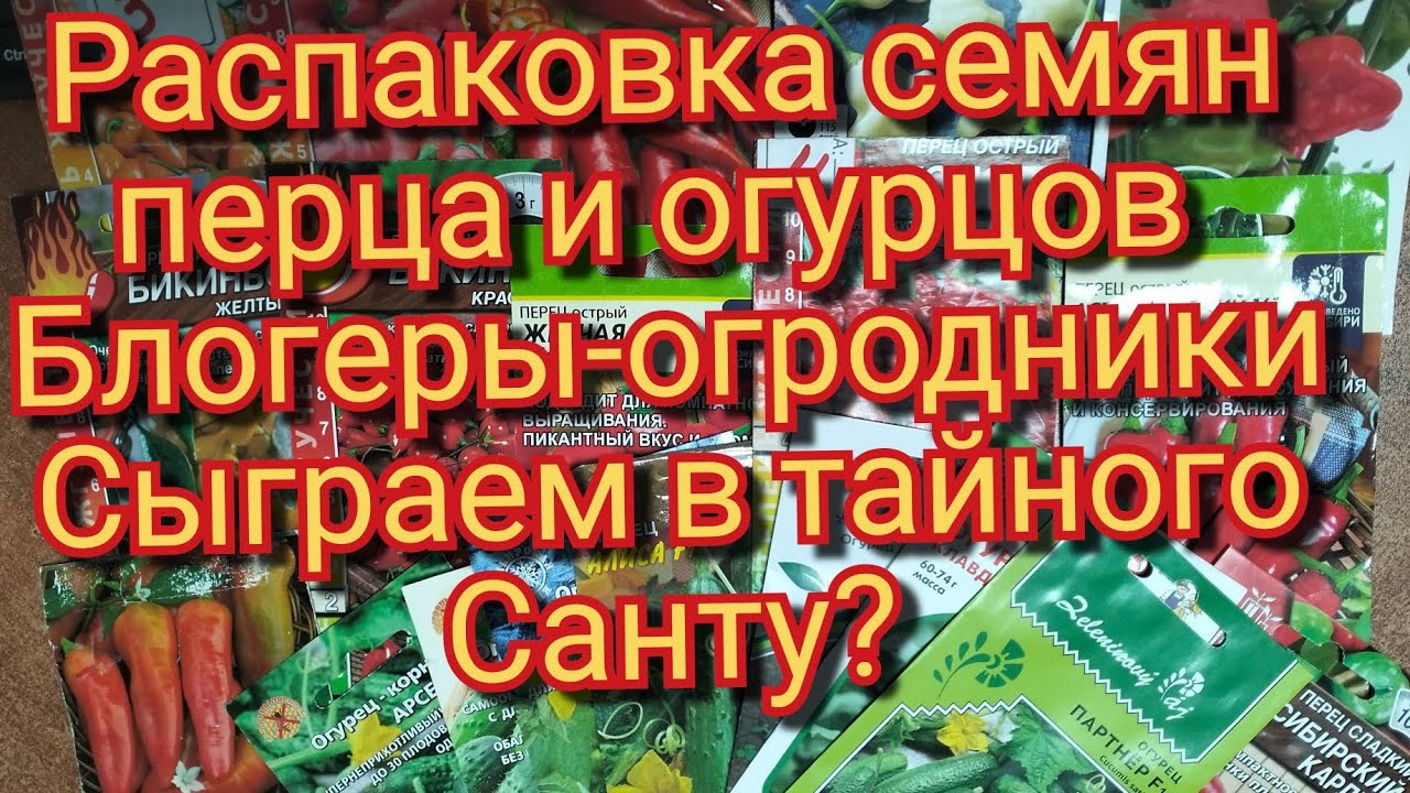 Распаковка семян перцев и огурцов.С планировкой всё 🤦Блогеры- огородники сыграем в тайного Санту?