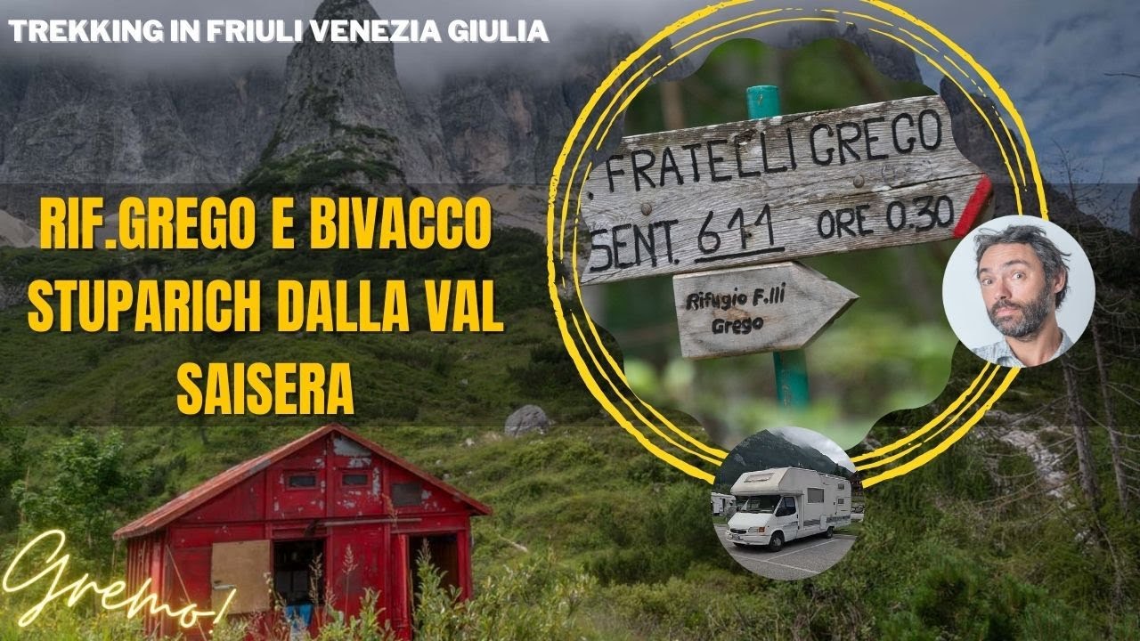 Rifugio Grego e bivacco Stuparich dalla Val Saisera (che panorama!)