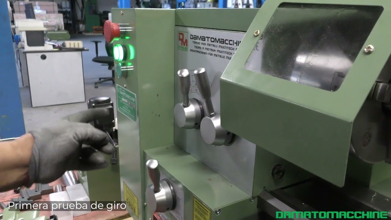 Prueba de giro Torno-Fresadora Multitech S&uacute;per 800.3L