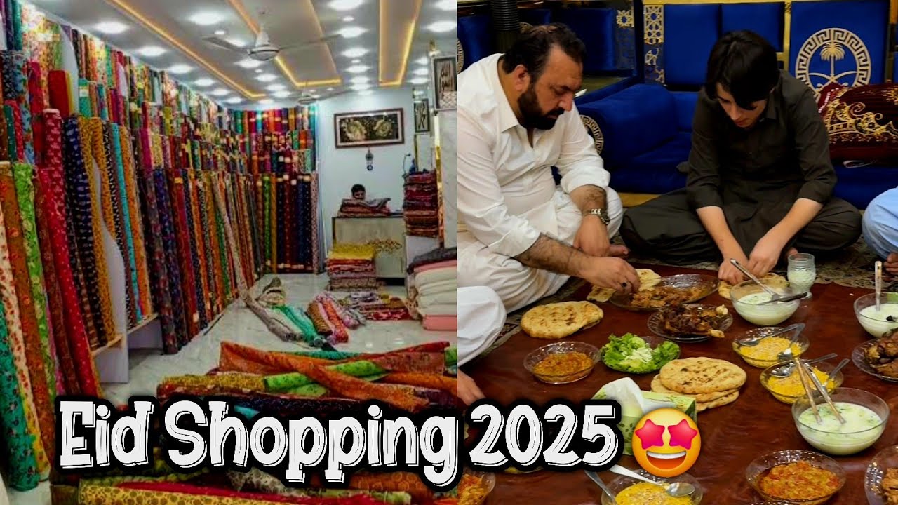 Eid Shopping In Nowshera Cloth Market Kpk 2025 || And Enjoying Food With Friends 😍