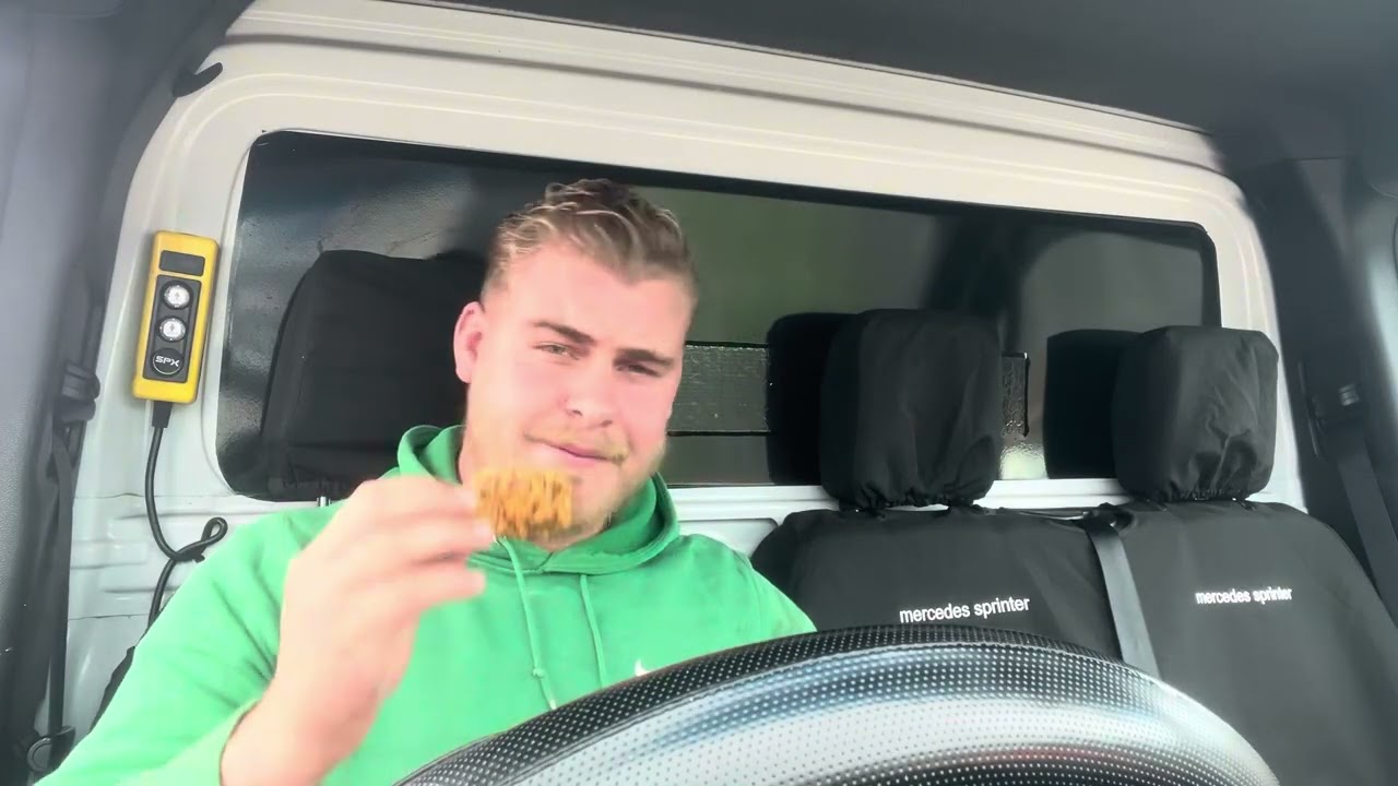 ￼ trying the new KFC Zinger double down box meal ￼