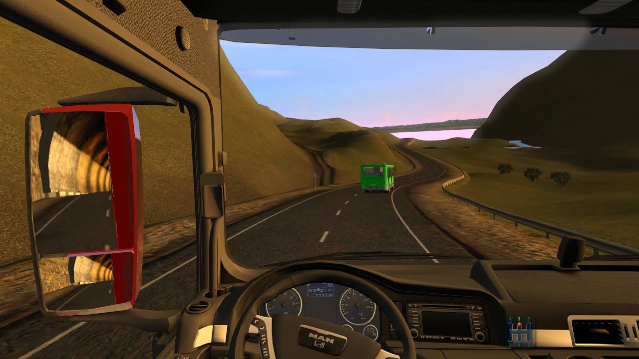 City Car Driving 1.4.0 - MAN TGX Tandem + Evening Mountain Drive