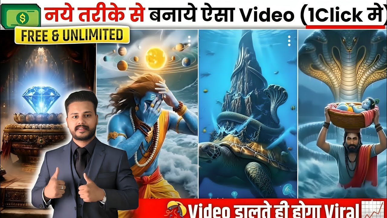 AI से Bhakti Shorts बिल्कुल FREE में कैसे बनाएं | सिर्फ 1 Minute में Viral Video