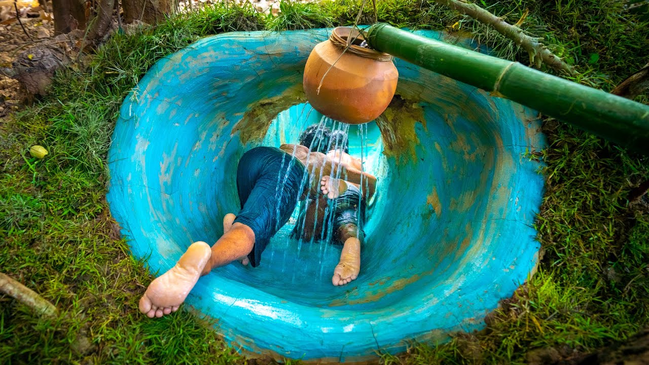 Building The Most Amazing Underground Swimming Pool Villa in the Jungle