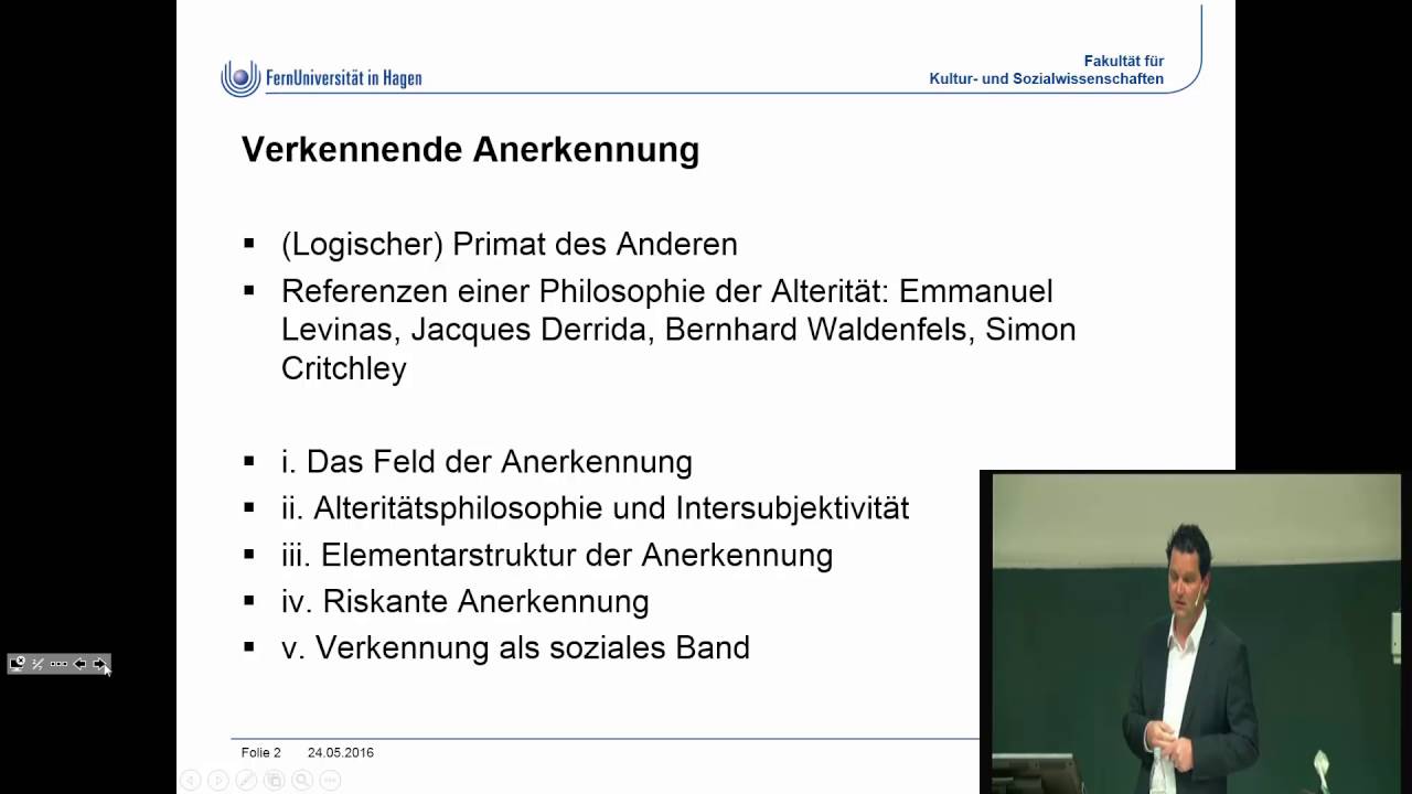 Prof. Dr. Thomas Bedorf - Verkennende Anerkennung