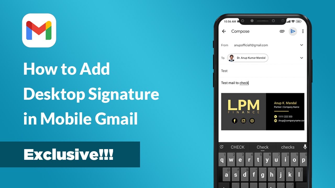 How to Add Desktop Signature in Mobile Gmail