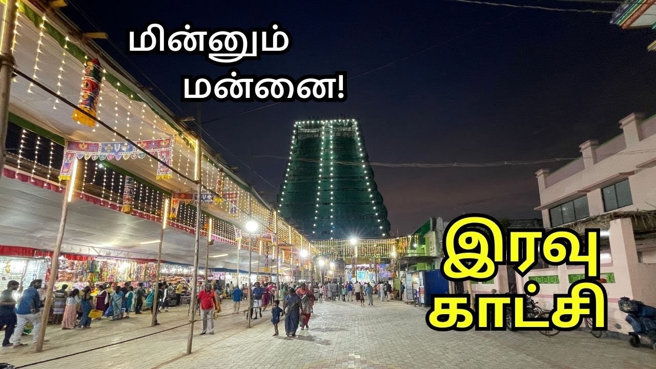இரவில் மன்னார்குடி பெரிய கோவில்! | பங்குனி திருவிழா-2025 | Mannargudi Big Temple at night!