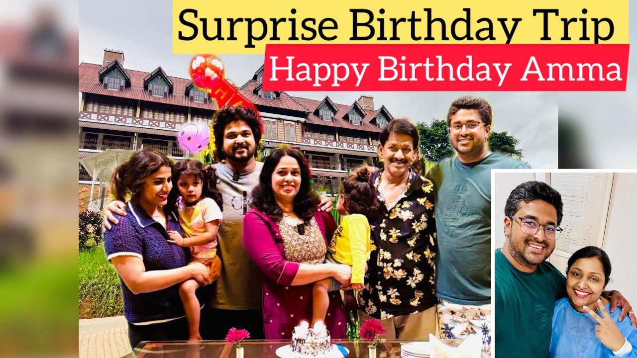 അമ്മയെ ഞെട്ടിച്ച birthday surprise കണ്ടോ?🎁🎂🎉 Koviloor Palace Resort😱🥰 #trendingnow #birthdayvlog